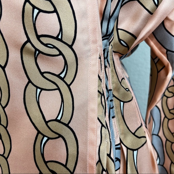 MARNI Chain Print Silk Dress Pleated - Picture 9 of 14